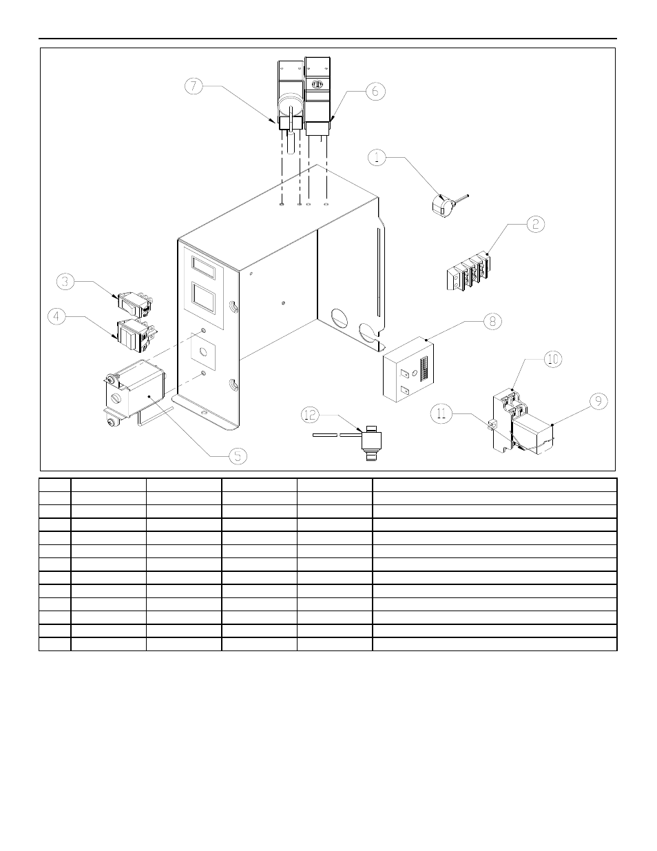 Sheet1, Ice undercounter service parts control box | Ice-O-Matic ICEU150**2 User Manual | Page 9 / 11