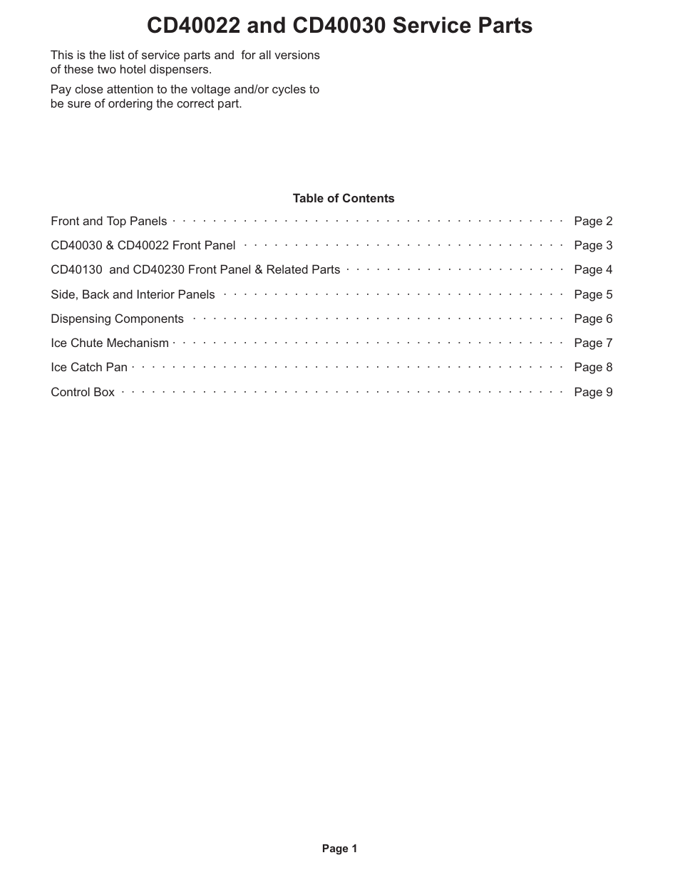 Ice-O-Matic Hotel Dispenser CD 40030 Series User Manual | Page 3 / 12