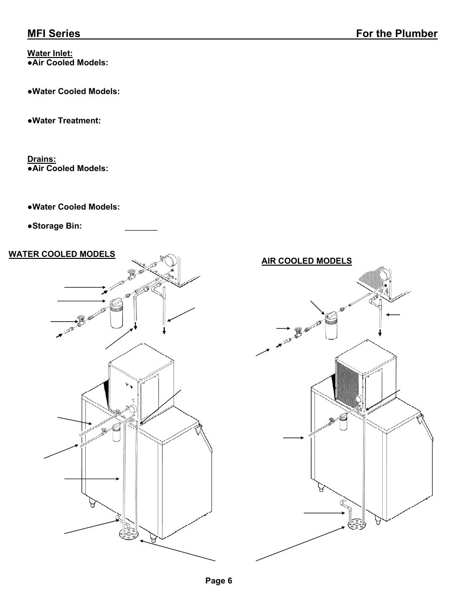 Mfi series for the plumber | Ice-O-Matic MFI User Manual | Page 12 / 42