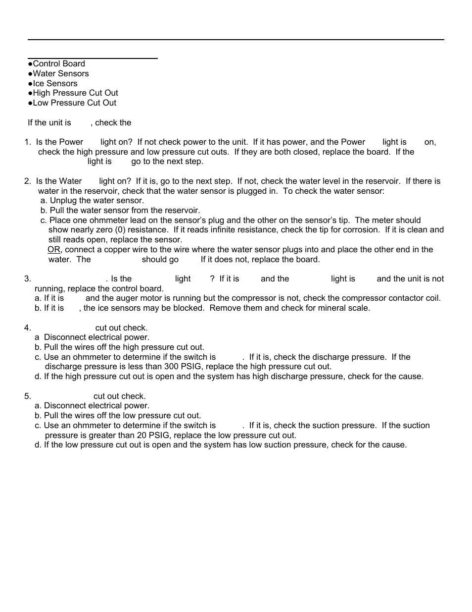 Mfi series control system diagnostics | Ice-O-Matic MFI User Manual | Page 29 / 42