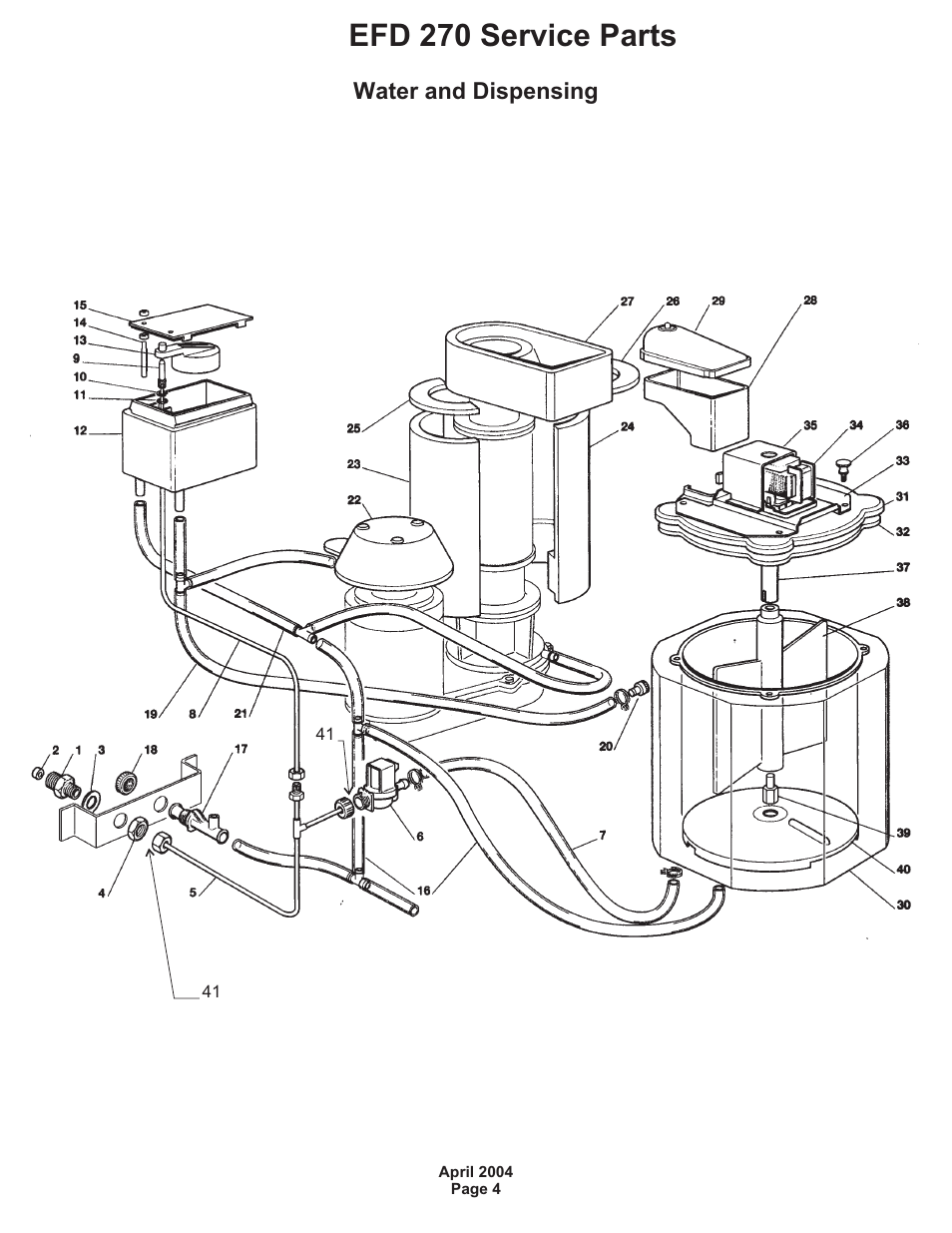 Efd 270 service parts | Ice-O-Matic EFD270 User Manual | Page 6 / 11