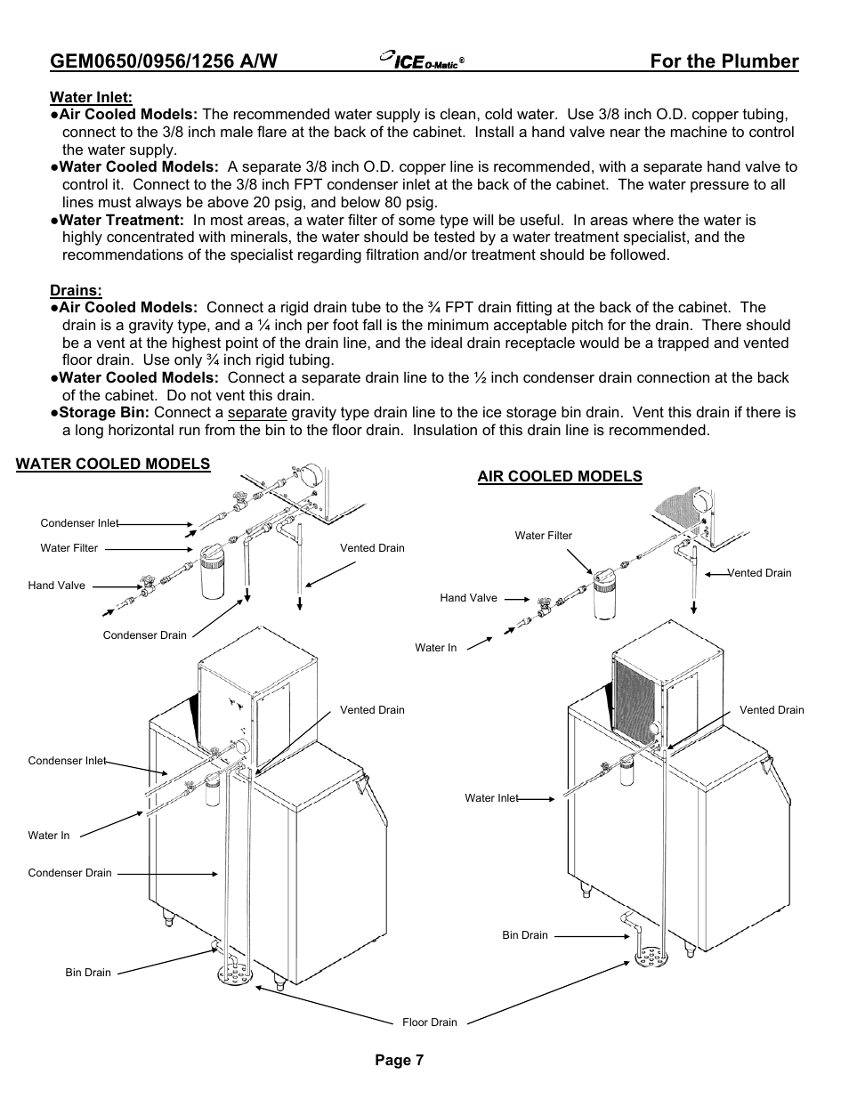Ice-O-Matic GEM0650A/W User Manual | Page 13 / 43