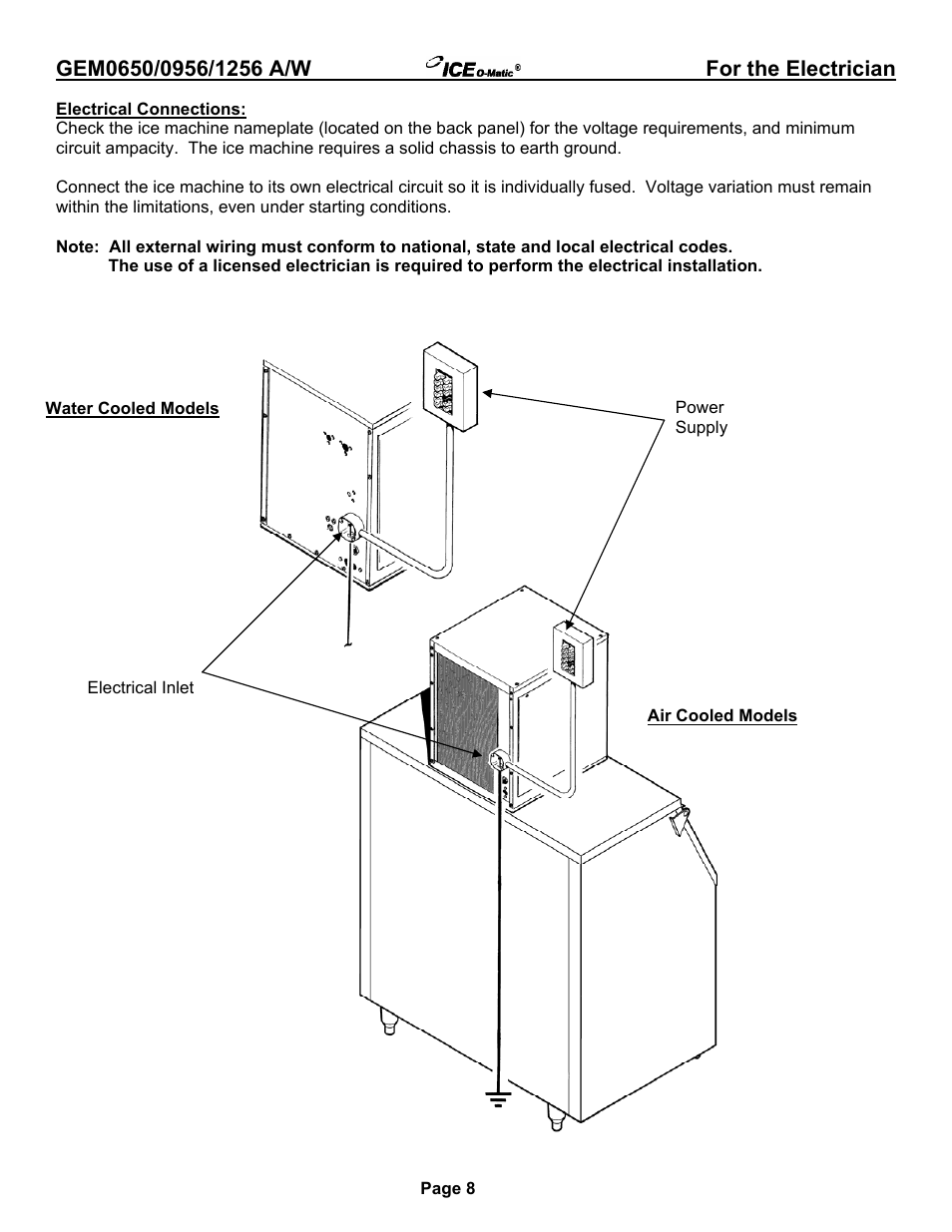 Ice-O-Matic GEM0650A/W User Manual | Page 14 / 43