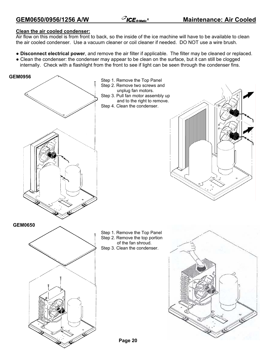 Ice-O-Matic GEM0650A/W User Manual | Page 26 / 43