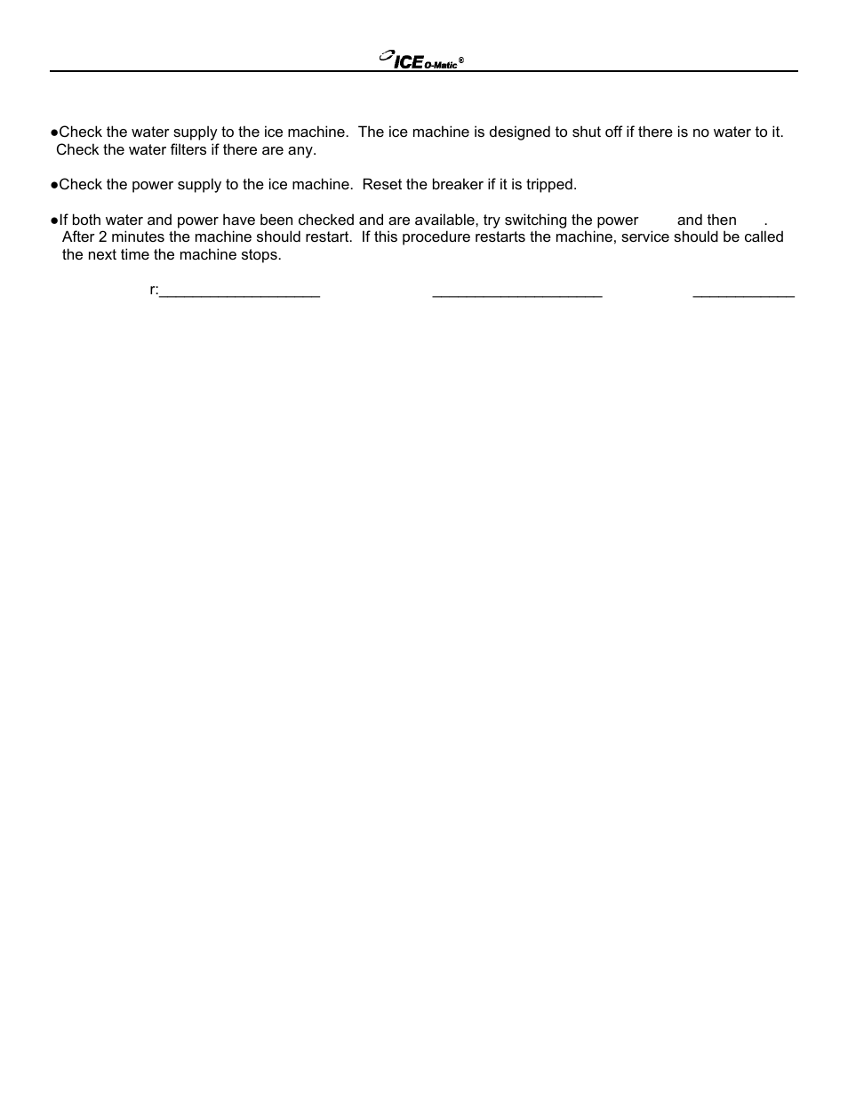Ice-O-Matic GEM0650A/W User Manual | Page 43 / 43