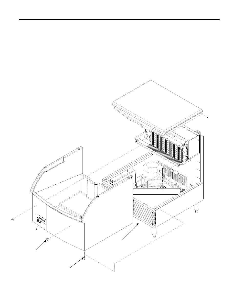 Undercounter bin removal-iceu300 series | Ice-O-Matic ICE0250 Series User Manual | Page 23 / 164
