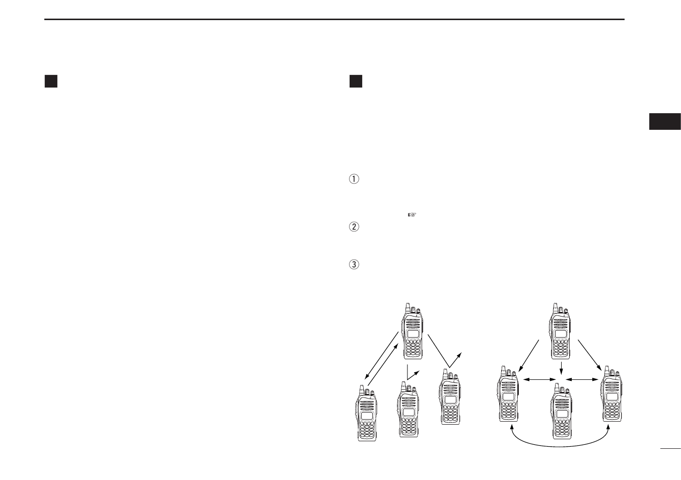 Channel selection, Call procedure | Icom IC-F4063T/S User Manual | Page 15 / 36