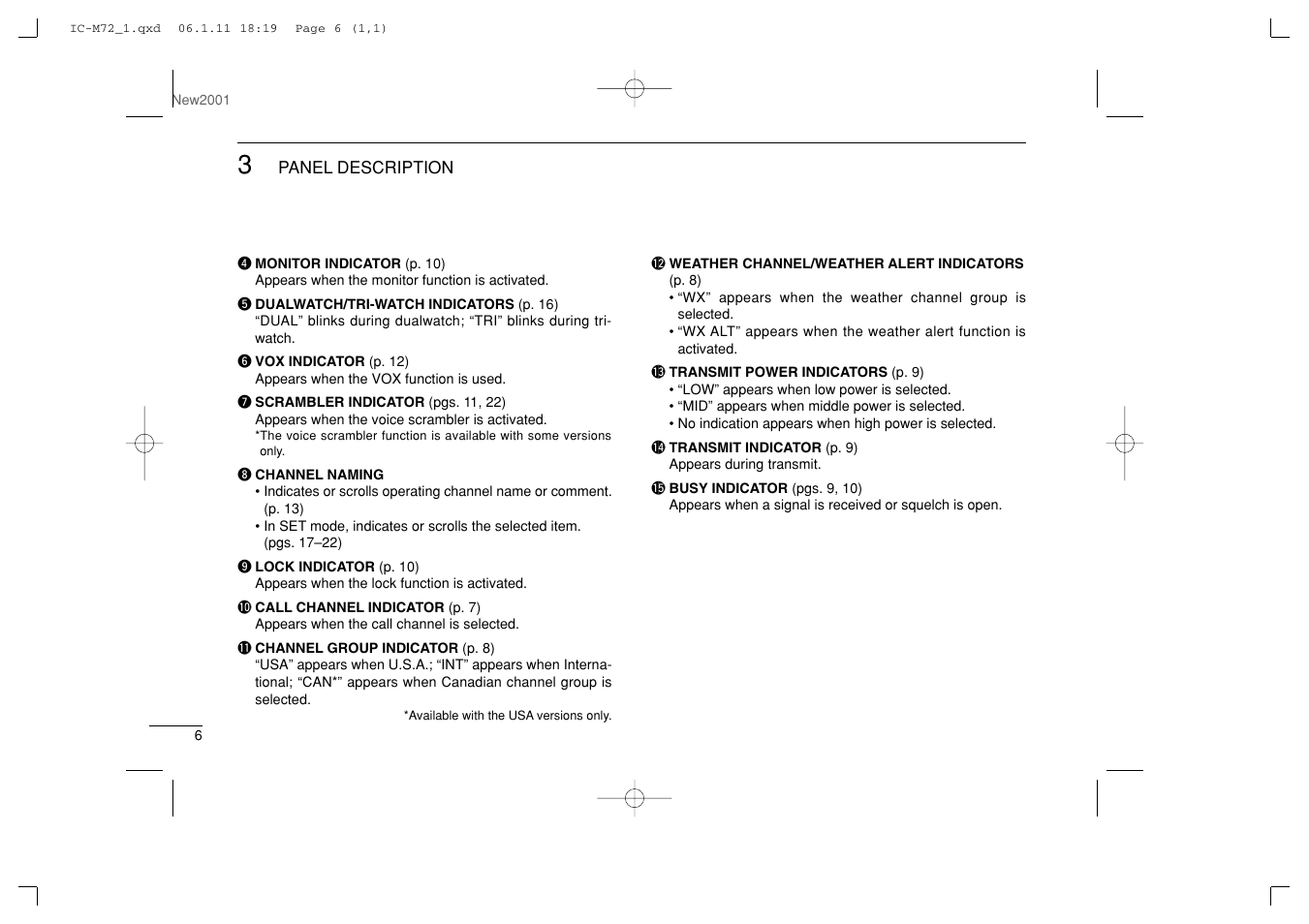 Icom IC-M72 User Manual | Page 12 / 40