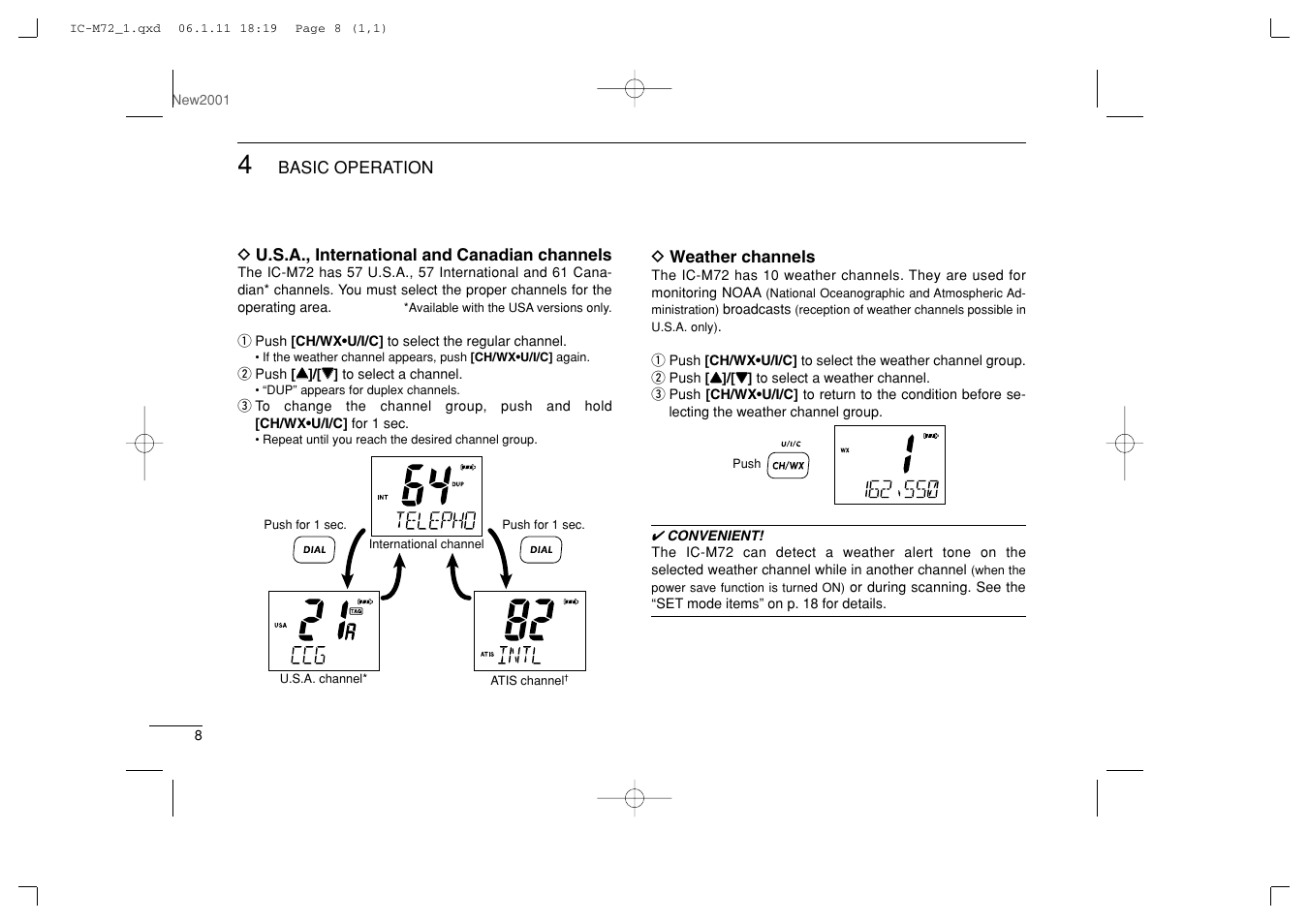 Icom IC-M72 User Manual | Page 14 / 40