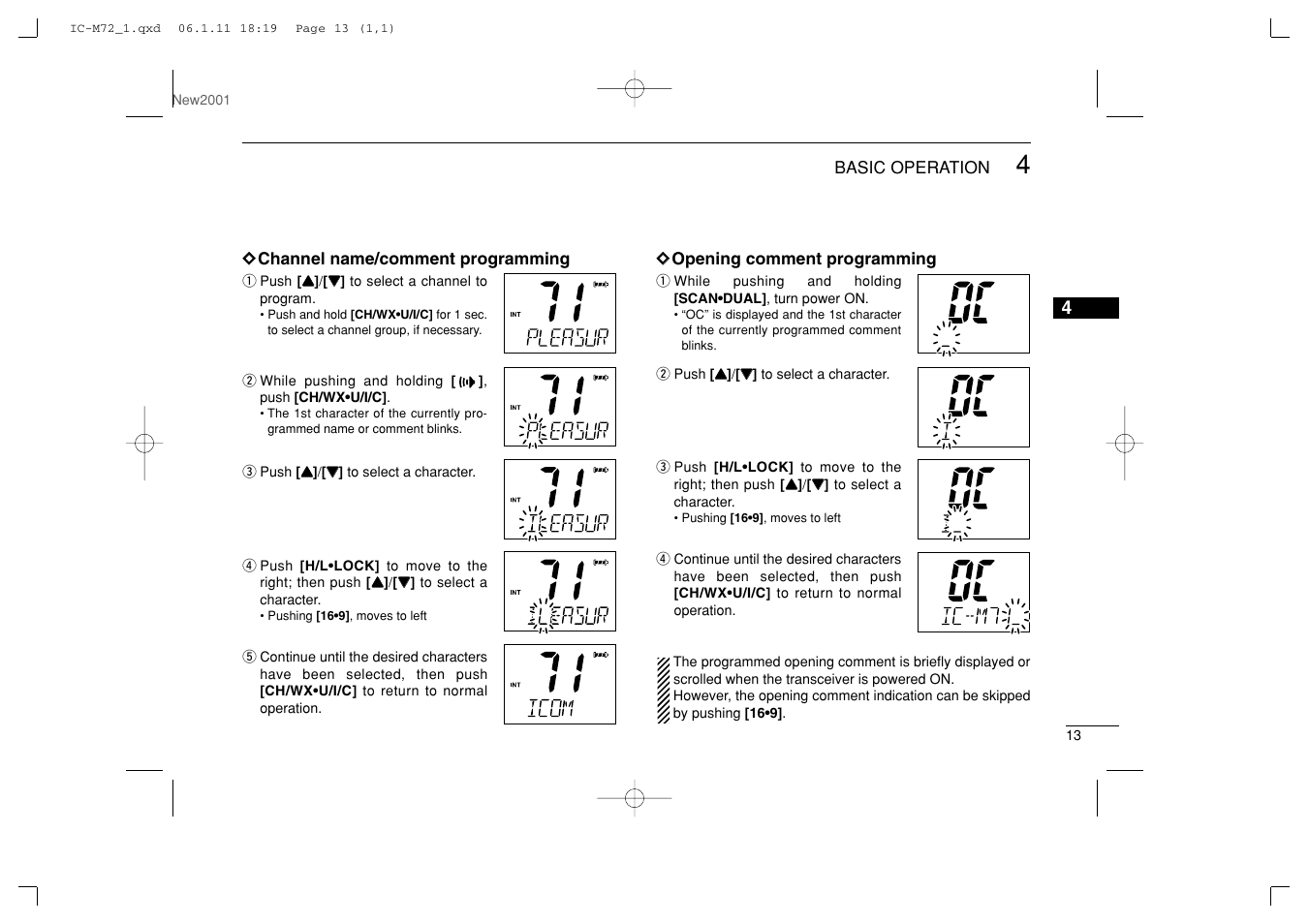 Icom IC-M72 User Manual | Page 19 / 40