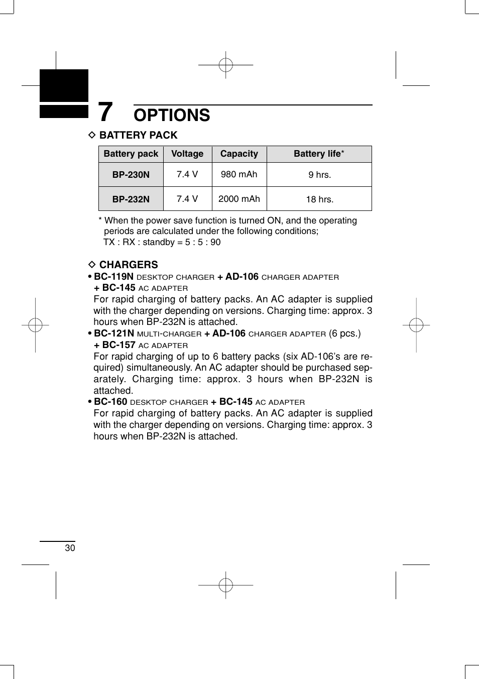 Options | Icom IC-R20 User Manual | Page 36 / 40