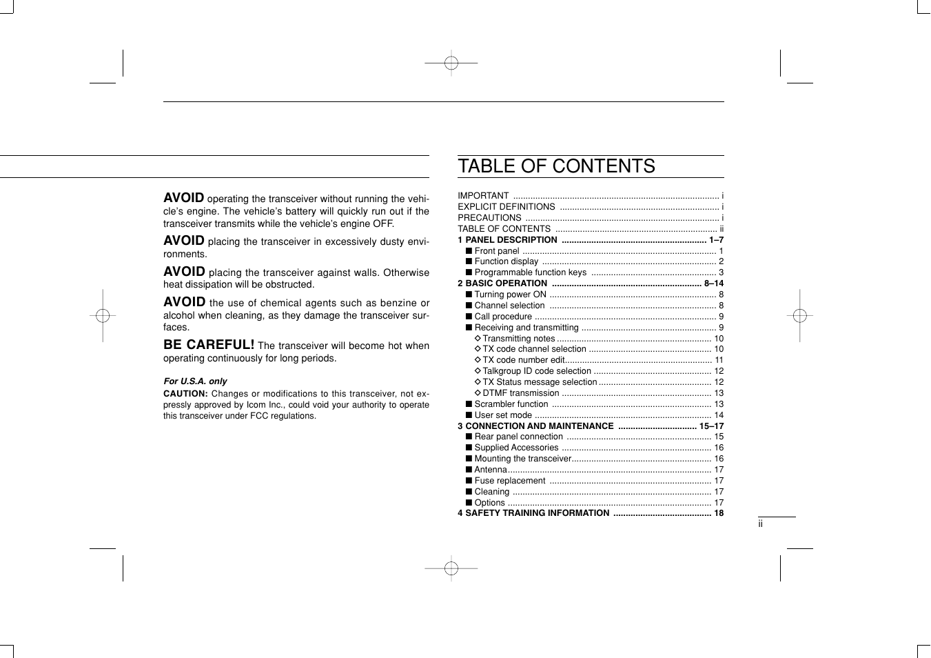 Icom IF6061 User Manual | Page 3 / 24