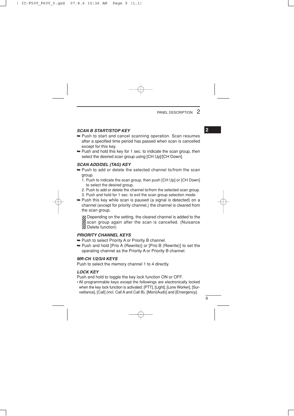 Icom IC-F60V User Manual | Page 15 / 48
