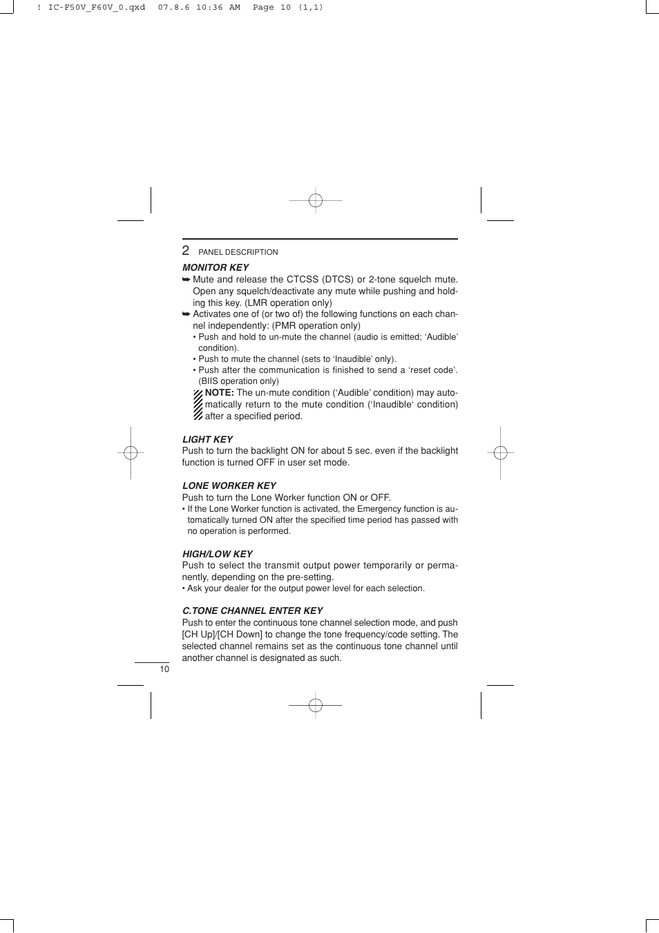 Icom IC-F60V User Manual | Page 16 / 48