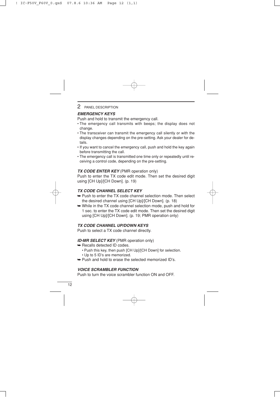 Icom IC-F60V User Manual | Page 18 / 48