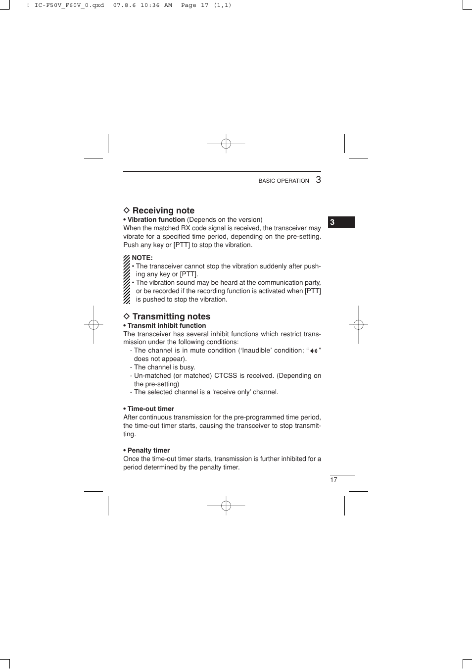 Icom IC-F60V User Manual | Page 23 / 48
