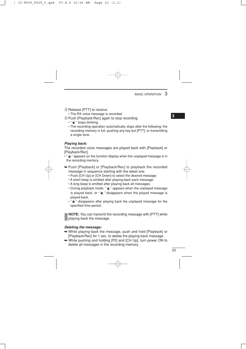 Icom IC-F60V User Manual | Page 29 / 48