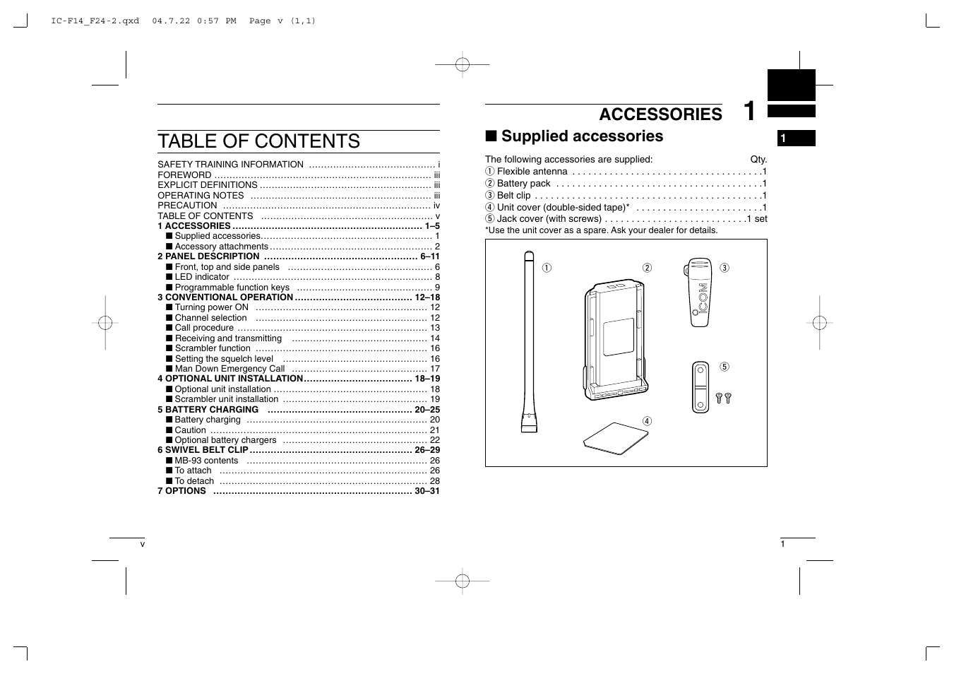 Icom IC-F14/S User Manual | Page 4 / 21