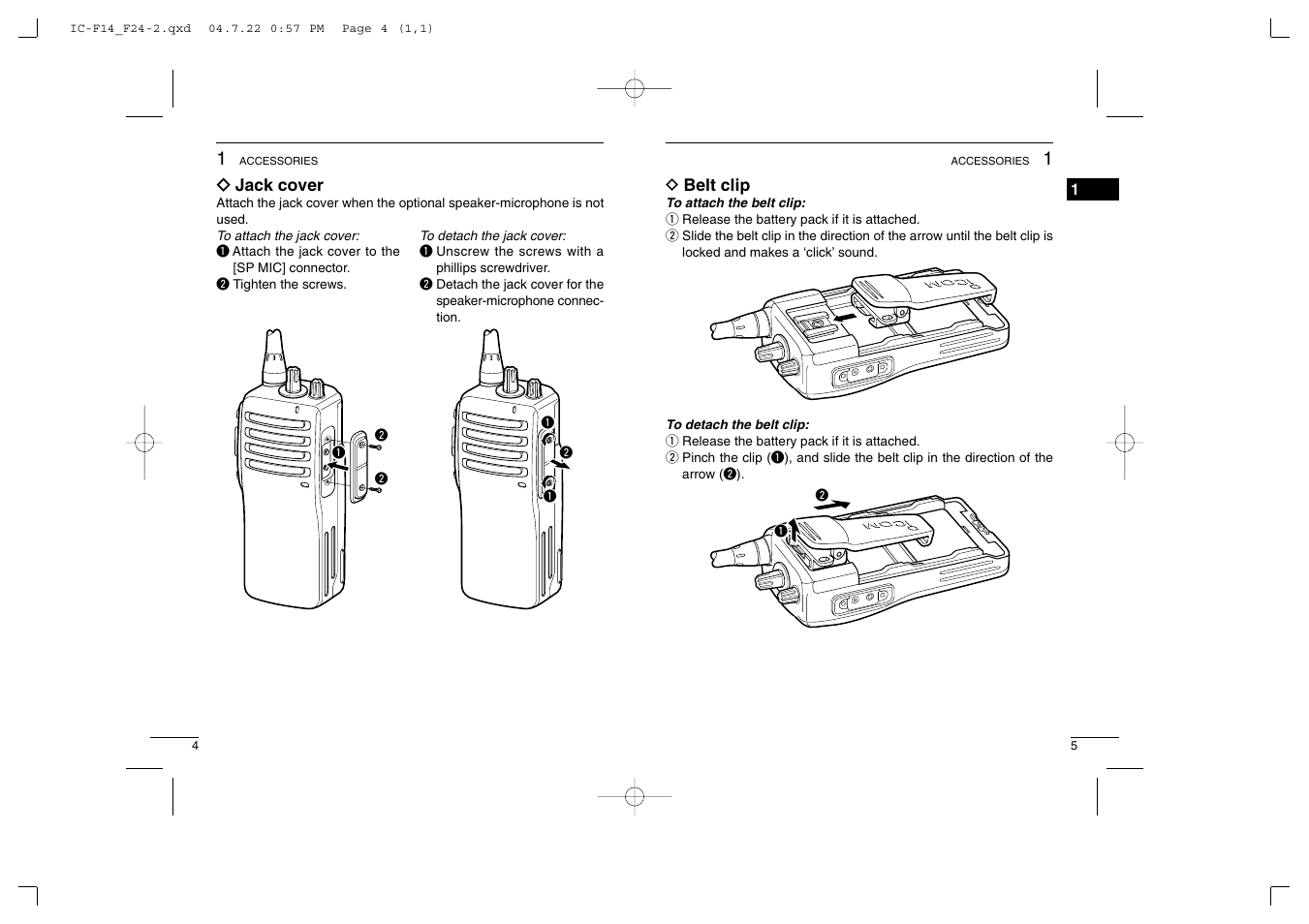 Icom IC-F14/S User Manual | Page 6 / 21