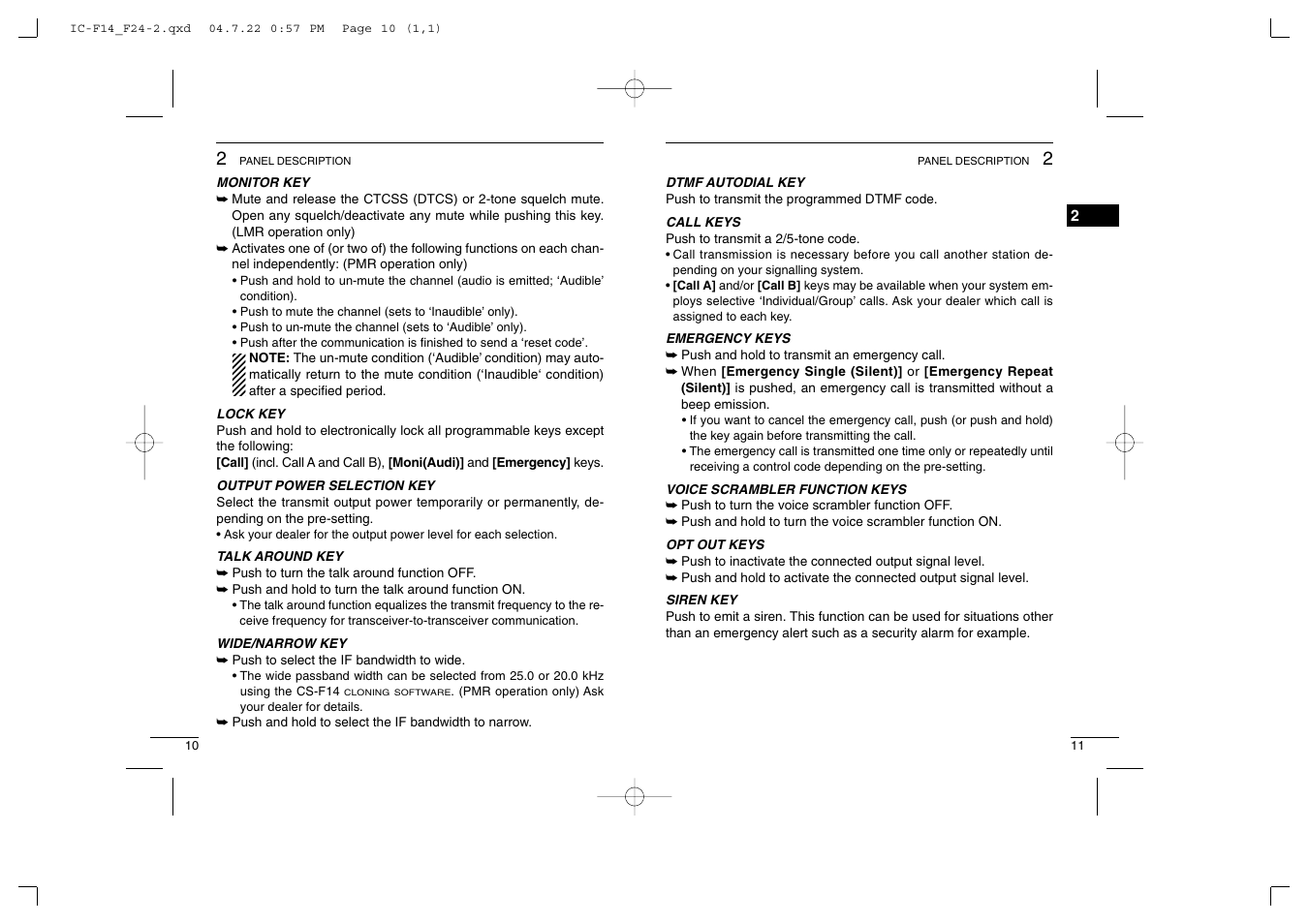 Icom IC-F14/S User Manual | Page 9 / 21
