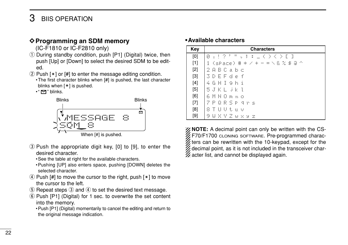 Icom IC-F1710 User Manual | Page 26 / 36