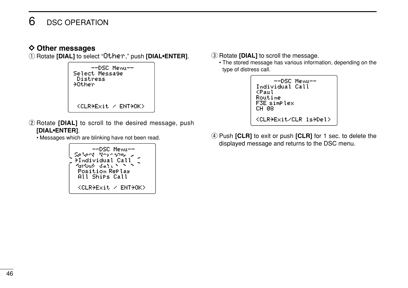Dsc operation d d other messages | Icom IC-M504 User Manual | Page 52 / 80