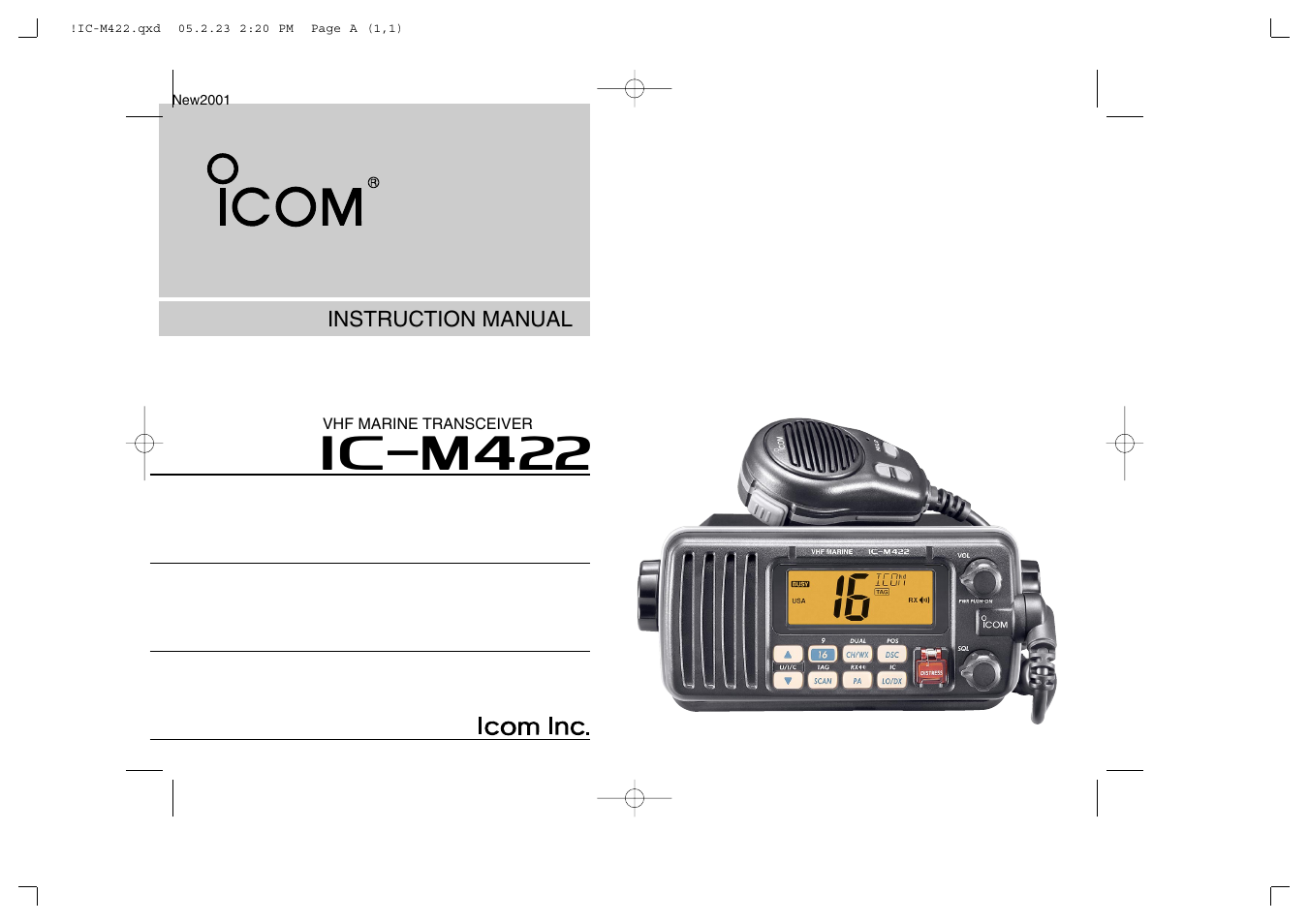 Icom IC-M422 User Manual | 64 pages