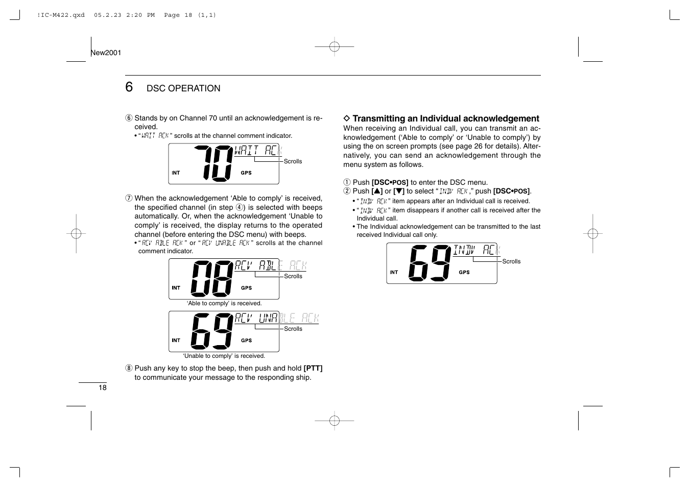 Icom IC-M422 User Manual | Page 24 / 64