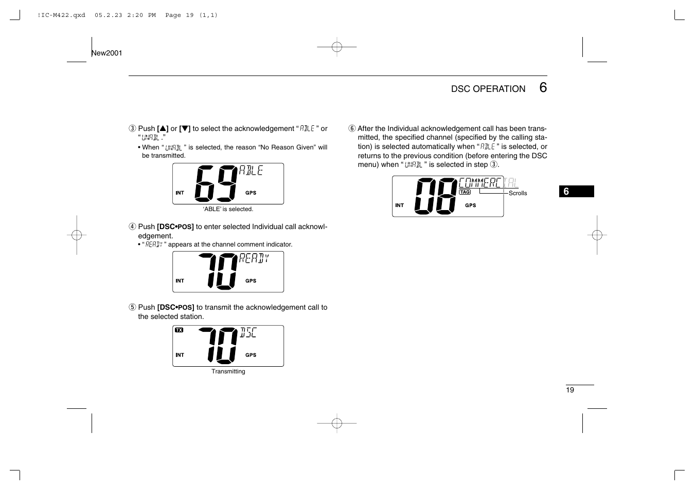 Icom IC-M422 User Manual | Page 25 / 64