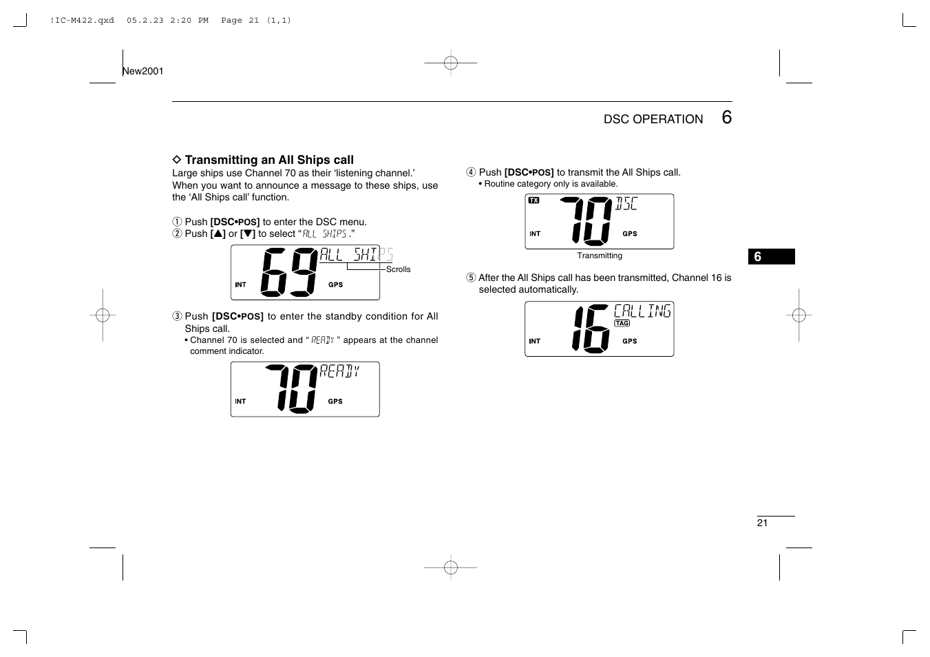 Icom IC-M422 User Manual | Page 27 / 64