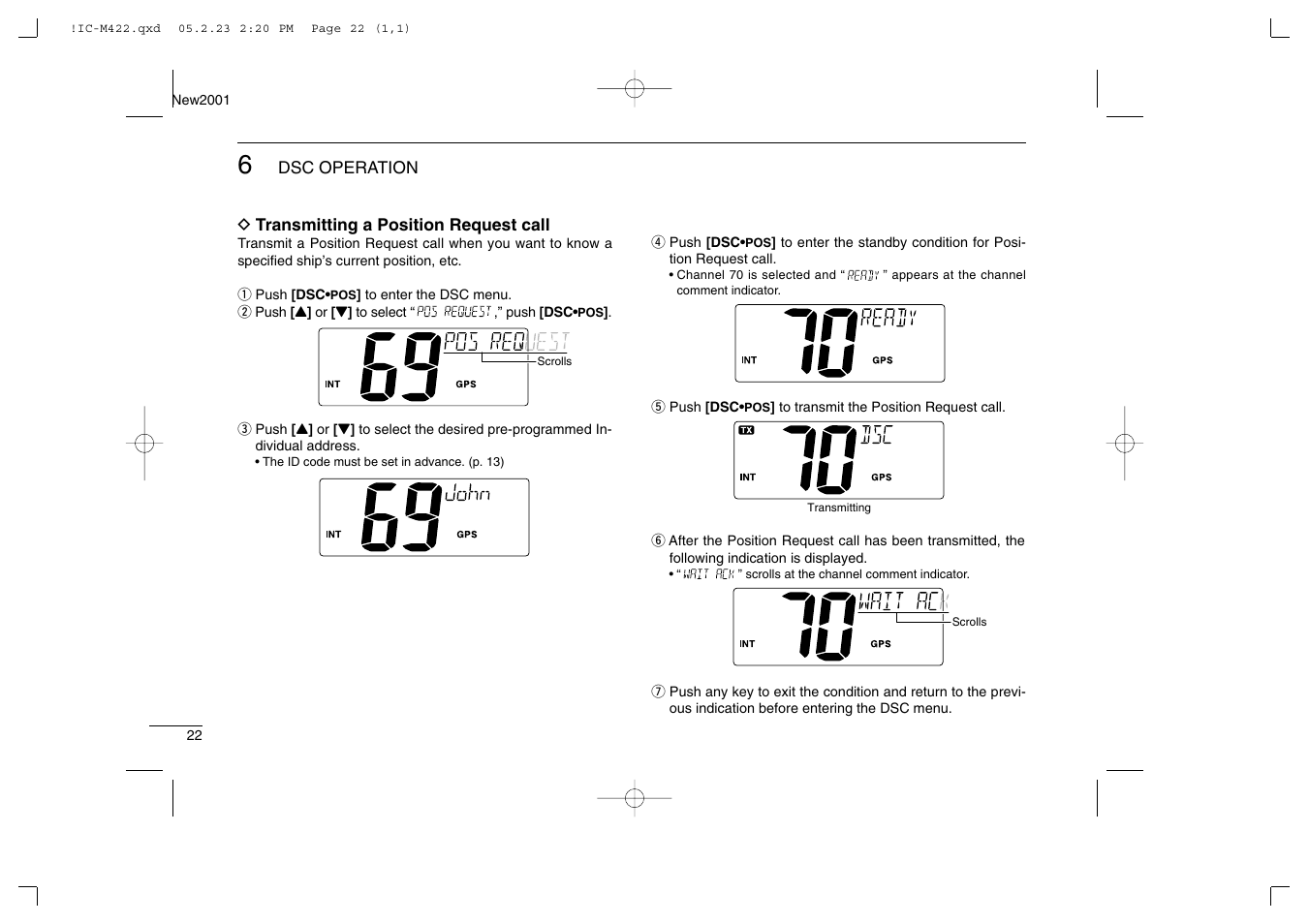 Icom IC-M422 User Manual | Page 28 / 64