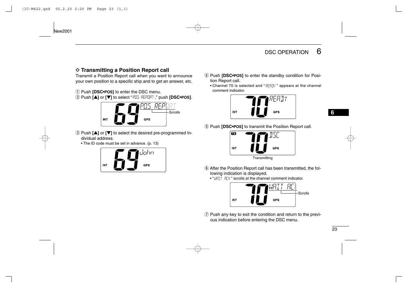 Icom IC-M422 User Manual | Page 29 / 64