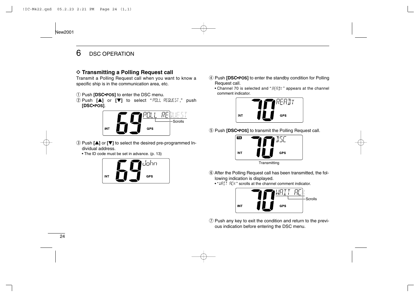 Icom IC-M422 User Manual | Page 30 / 64