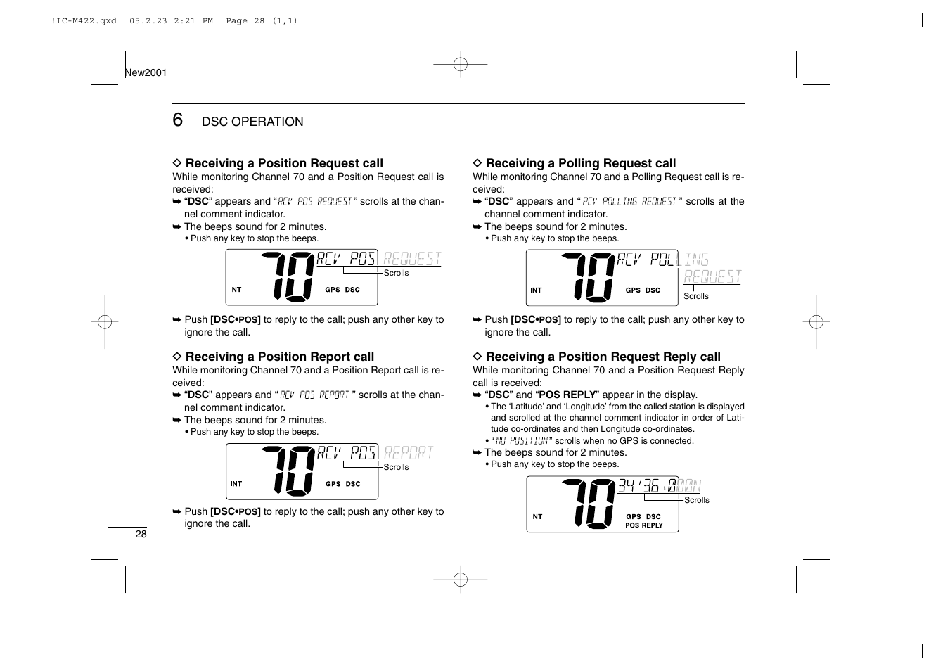 Icom IC-M422 User Manual | Page 34 / 64