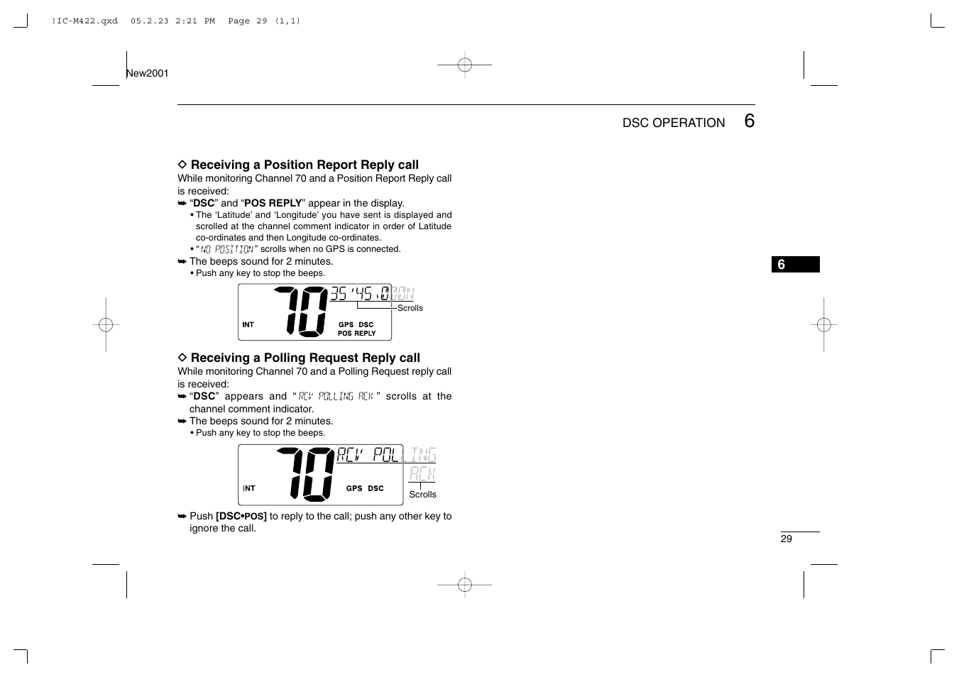 Icom IC-M422 User Manual | Page 35 / 64