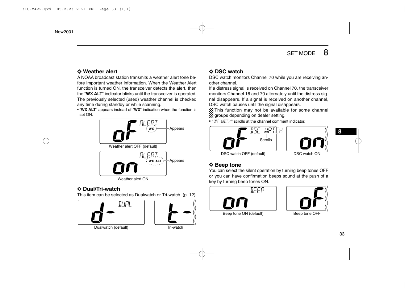Icom IC-M422 User Manual | Page 39 / 64