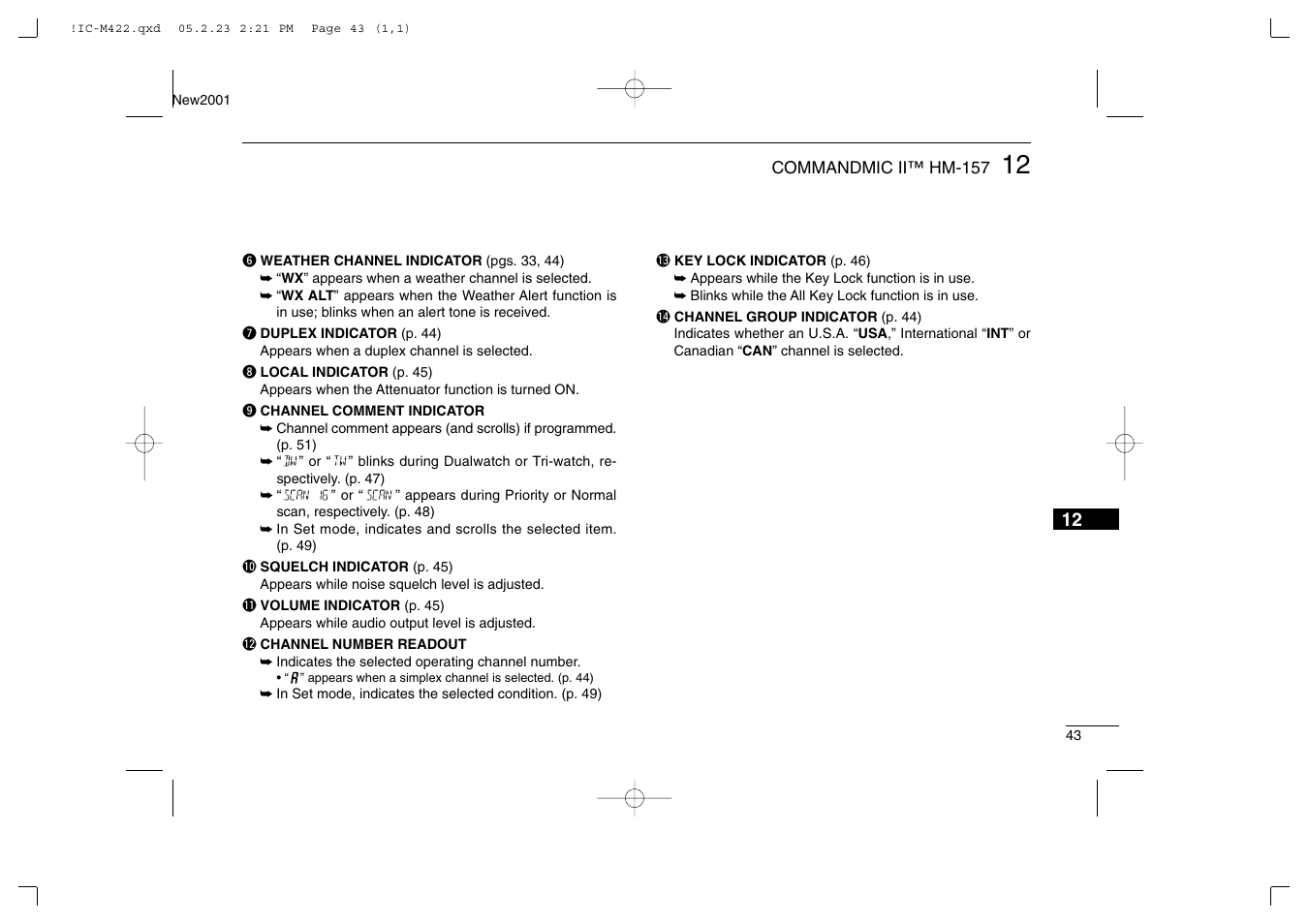 Icom IC-M422 User Manual | Page 49 / 64