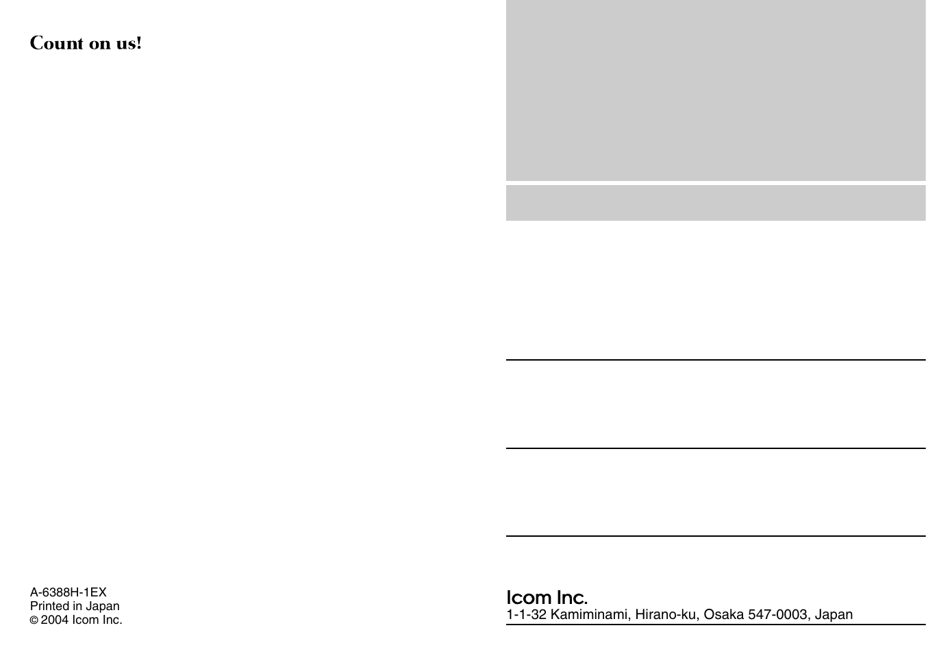 Icom IC-M90 User Manual | Page 40 / 40