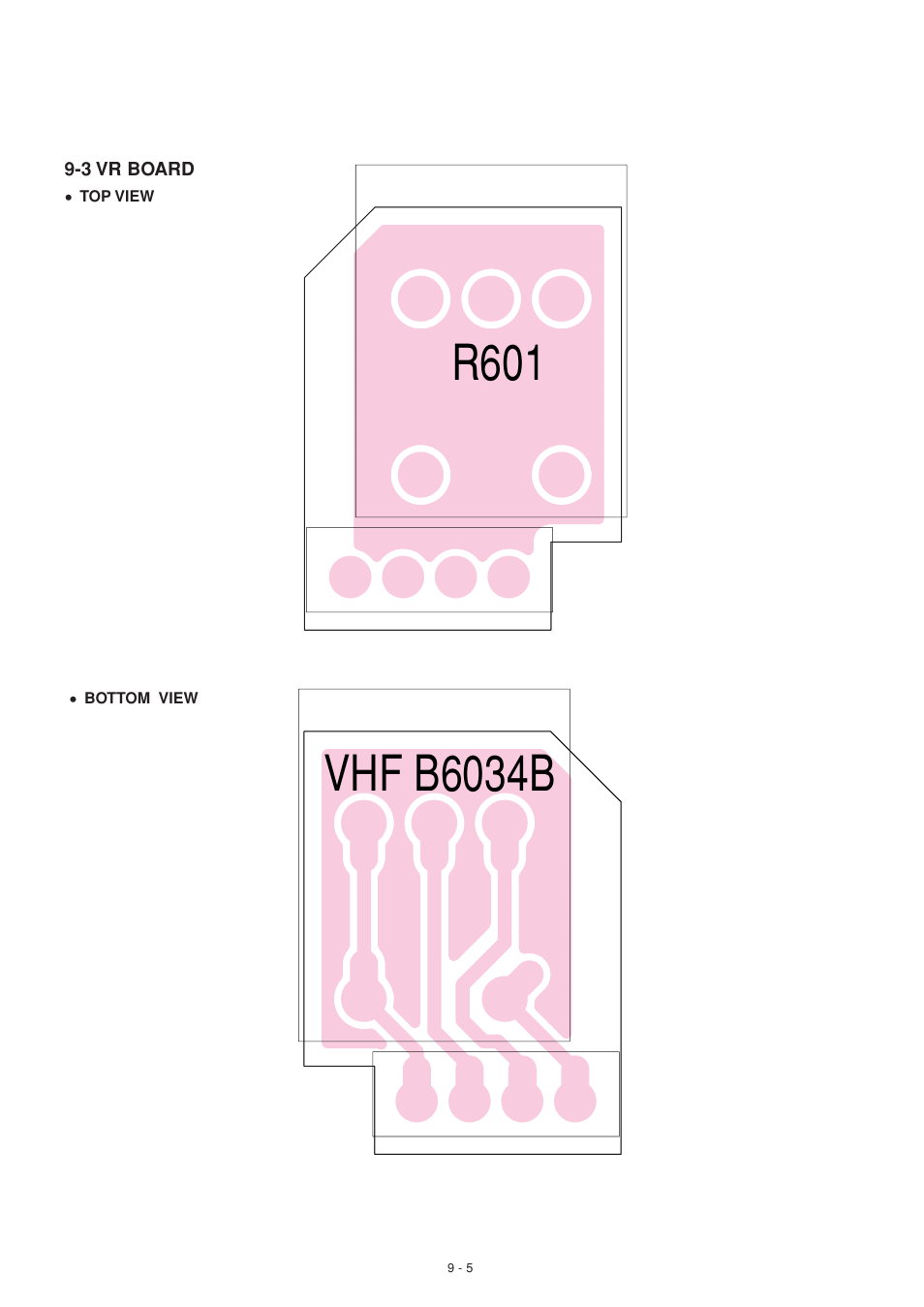 Vr board (top), Vr board (bottom) | Icom IC-F51 User Manual | Page 31 / 38