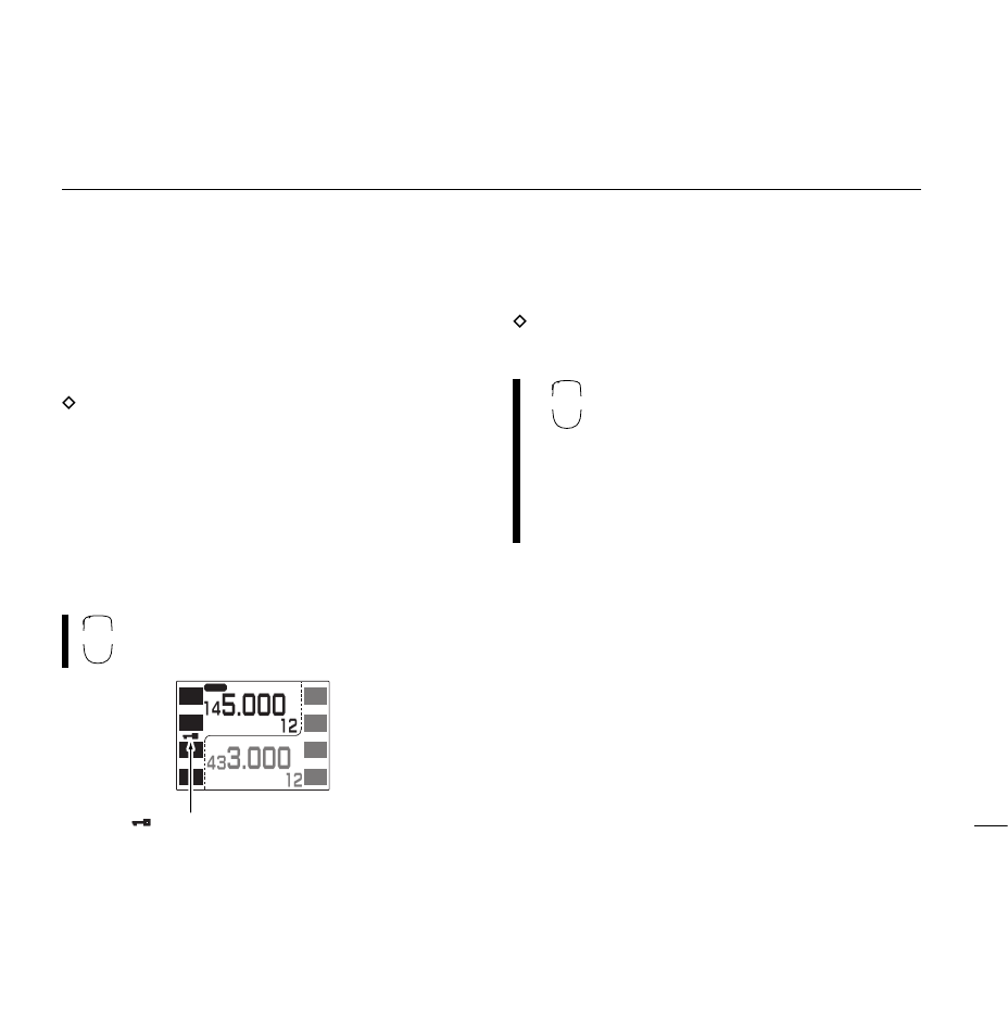 Lock functions, Dfrequency lock, Dmicrophone keypad lock | Frequency setting | Icom IC-2800H User Manual | Page 23 / 88