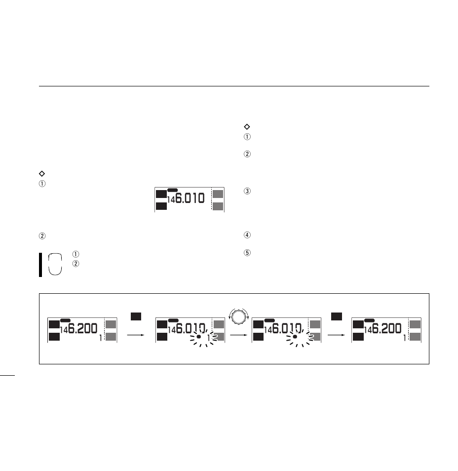 Call channel, Dselecting a call channel, Dprogramming a call channel | Icom IC-2800H User Manual | Page 42 / 88