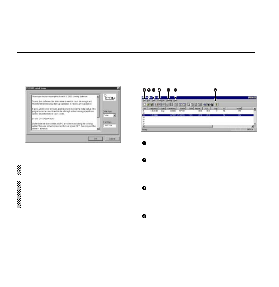 Com port/call sign setting | Icom IC-2800H User Manual | Page 81 / 88