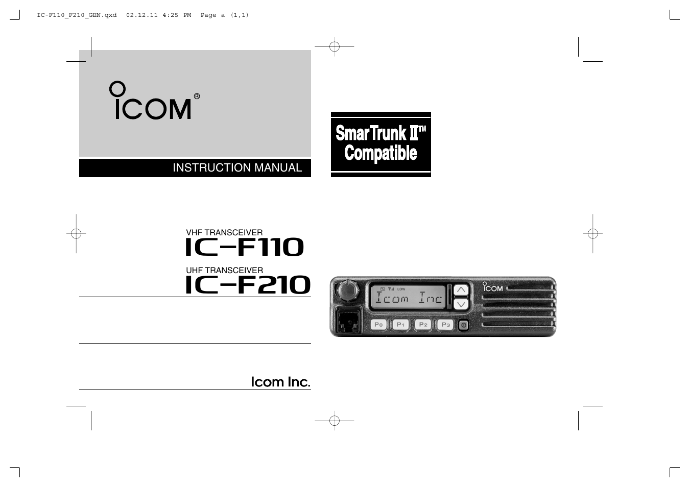 Icom IC-F210 User Manual | 24 pages