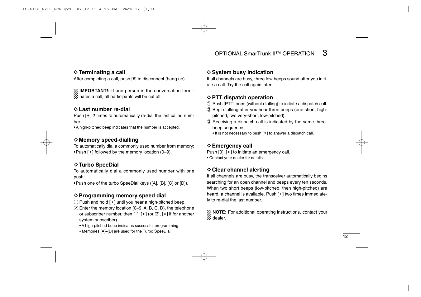 Icom IC-F210 User Manual | Page 15 / 24