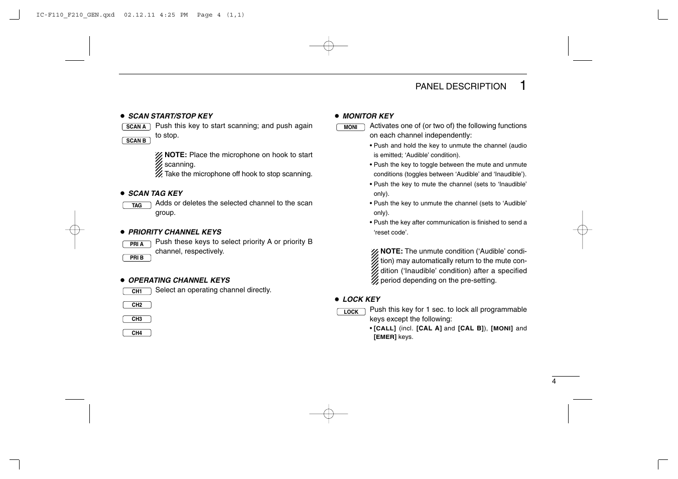 Icom IC-F210 User Manual | Page 7 / 24