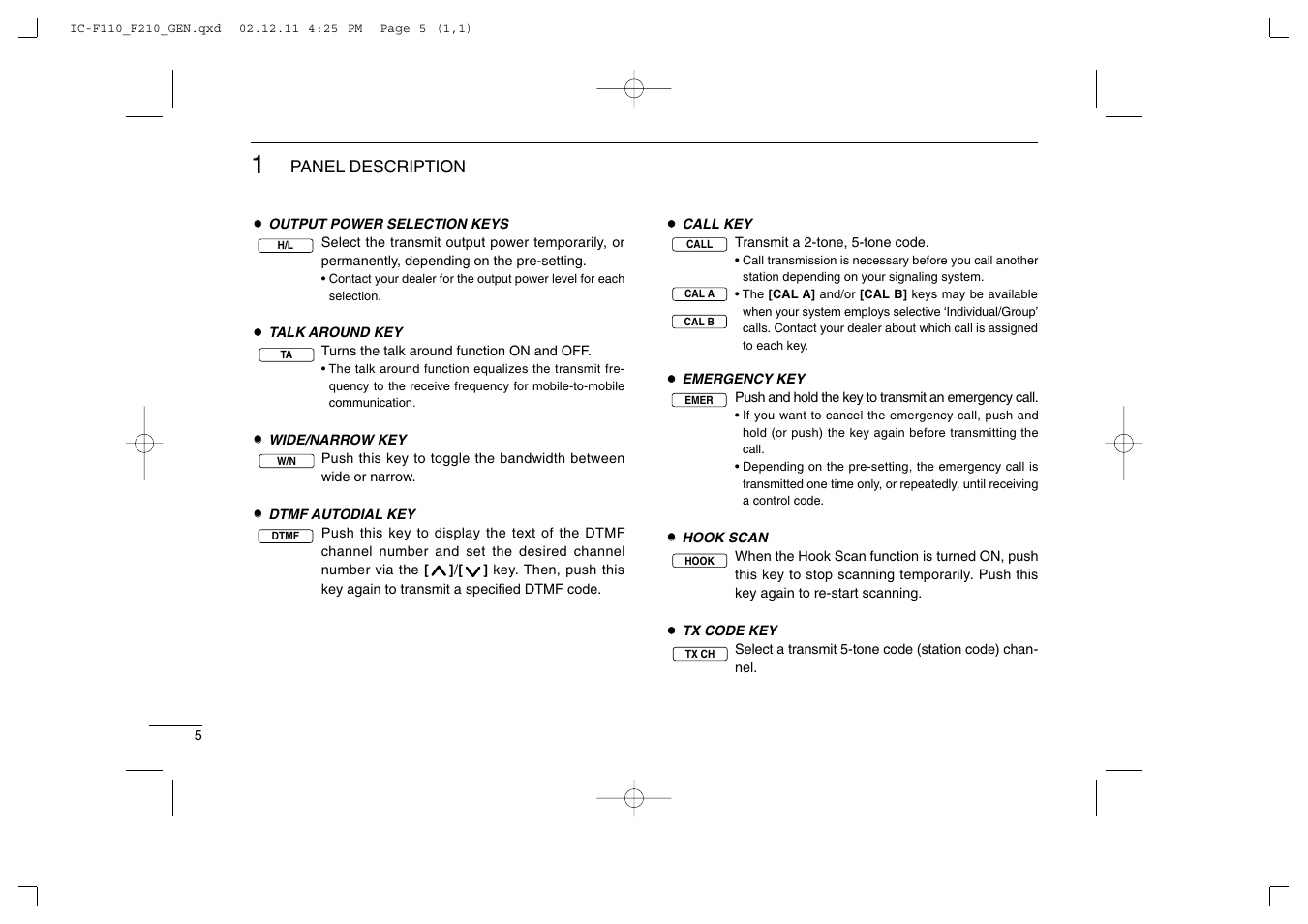 Icom IC-F210 User Manual | Page 8 / 24