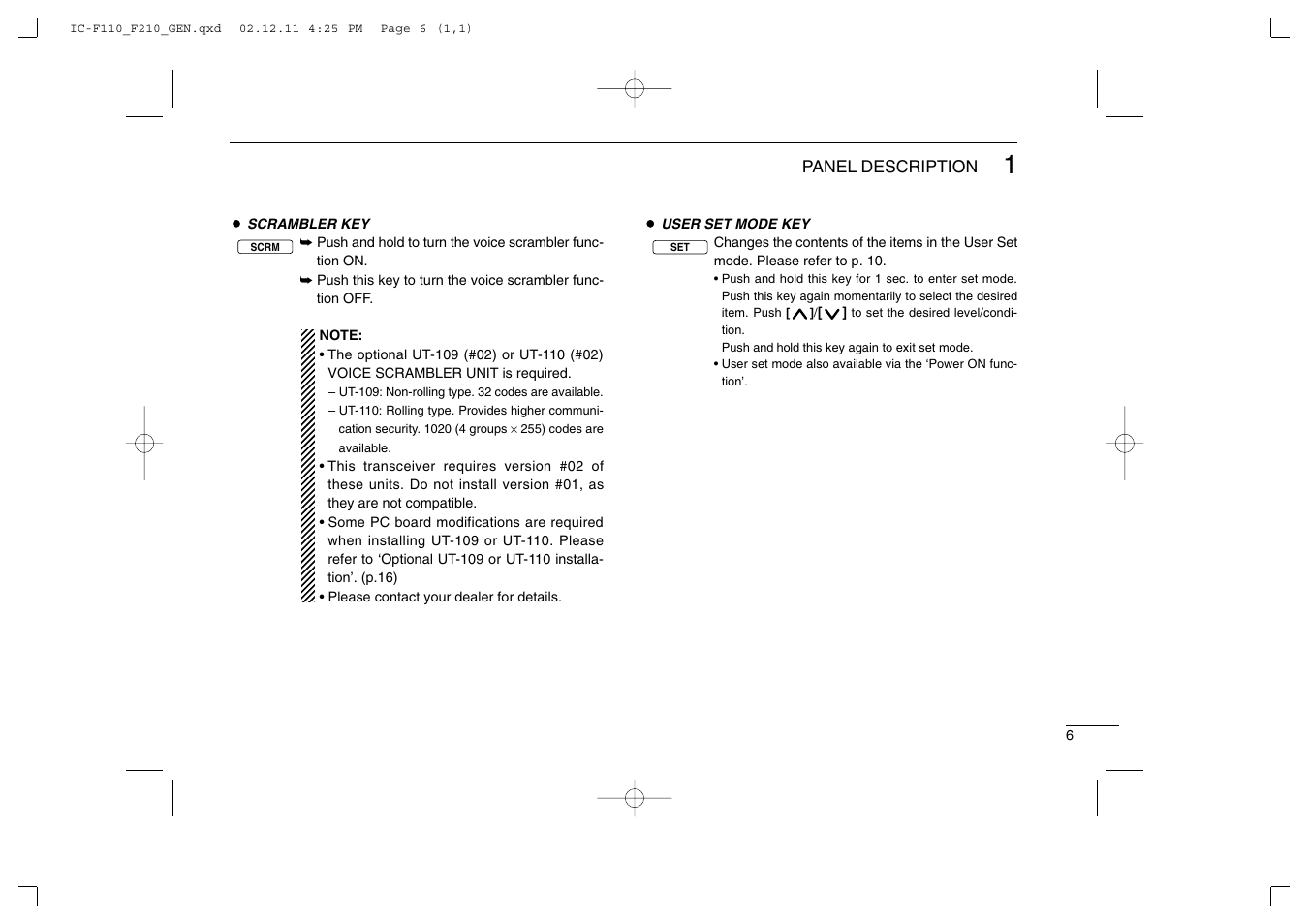 Icom IC-F210 User Manual | Page 9 / 24