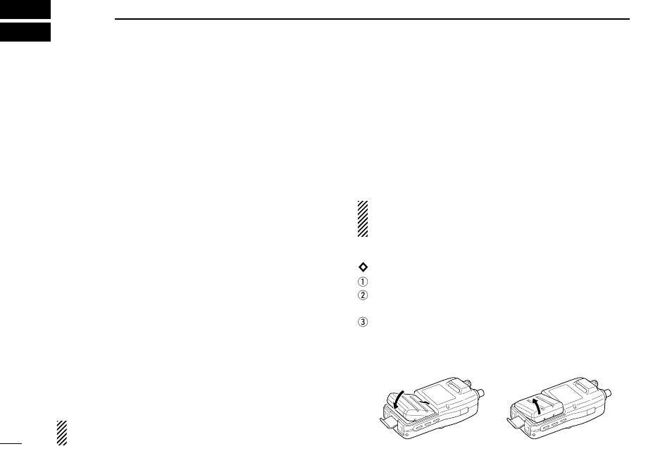 Battery cautions, Battery charging | Icom COMMUNICATIONS RECEIVER IC-R3 User Manual | Page 50 / 64
