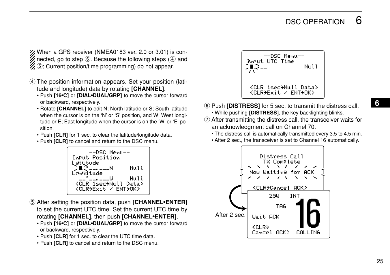 Dsc operation | Icom IC-M505 User Manual | Page 31 / 80