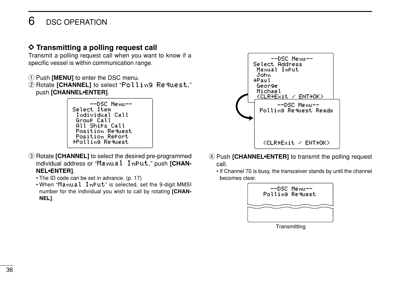 Icom IC-M505 User Manual | Page 42 / 80